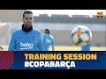 First training session to prepare the cup match against Sevilla