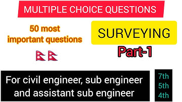 Surveying MCQ | part-1 || MCQ for surveying || Engineering survey mcq for all 7th/5th/4th level 