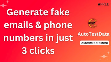 How To Generate Multiple Emails And Phone Numbers In One Click | #FreeTool to Generate Test Data