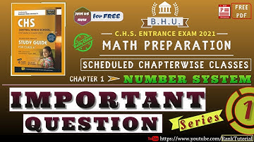 Chapter 1 | Part-4(Important Que) | Number System |Math| CHS Class 6 Entrance Exam 2021 Preparation