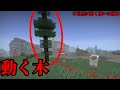 (マイクラ都市伝説41)不自然に動く呪いの樹木 動く木