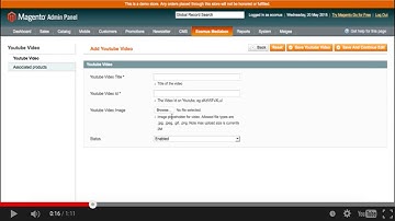 Responsive Magento YouTube Modal / Lightbox - Admin