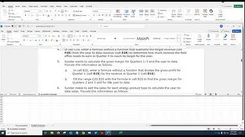 SAM Project A Excel Module 01 Creating a Worksheet and a Chart