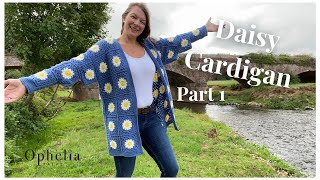 CROCHET GRANNY SQUARE CARDIGAN TUTORIAL //  PART 1: Crocheting The Daisy Squares
