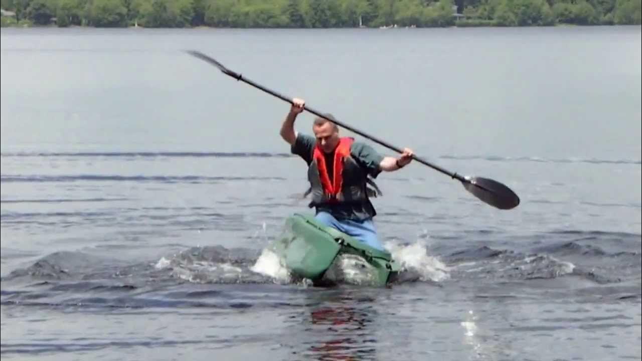 Extreme kayak stability demo of Wavewalk 500 (discontinued) 