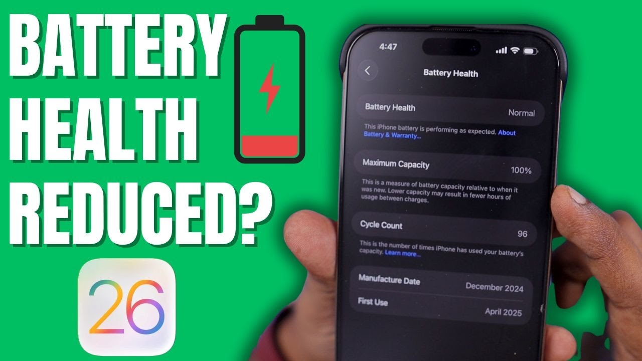 Battery Health REDUCED After iOS 26 Update? Here’s Why? ✅