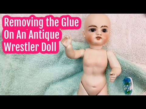 Tutorial on Removing Glue From An Antique Doll Head | Doll Shop Show | Doll Repair