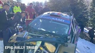 WRC Rally Monte-Carlo 2022 Crash Fourmaux - Coria SS3