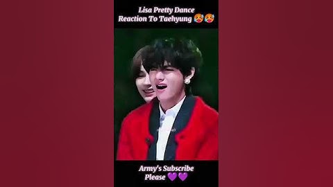 Lisa Pretty Dance Reaction To Taehyung 😱🥵 #shorts #bts #taehyung #blackpink #lisa #jk #jimin #jennie