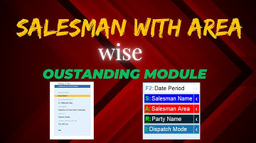 Tally Module: Salesman & Area Wise Outstanding Report | Track Pending Payments Easily