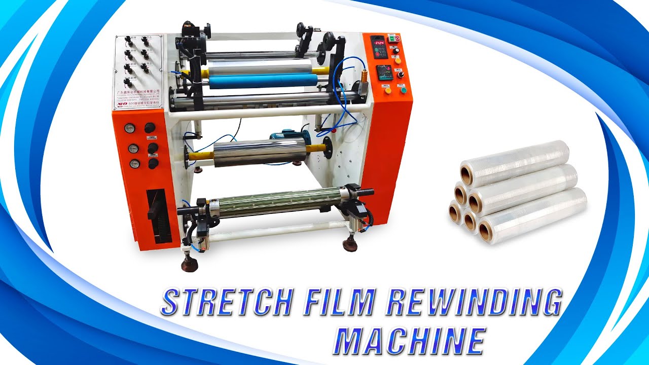 Semi Automatic Stretch Film Rewinding Machine