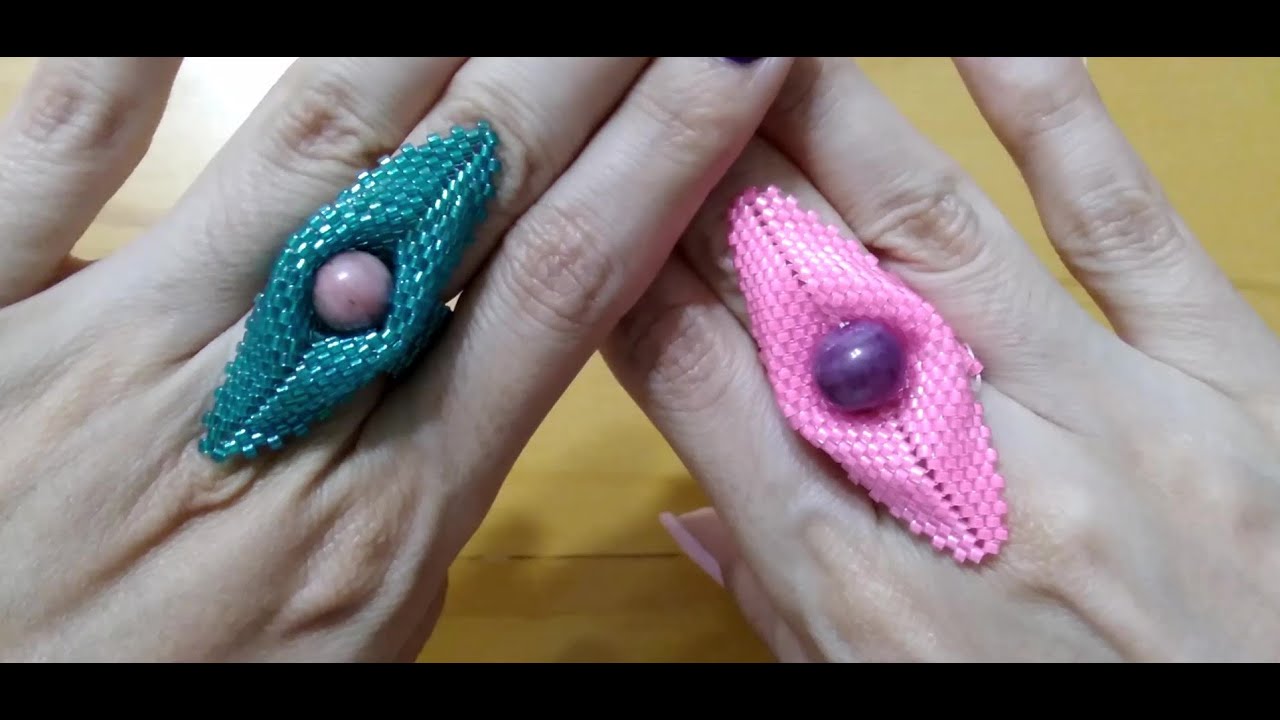 Anillo en Miyuki - beaded ring