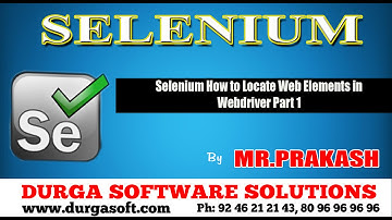 Selenium How to Locate Web Elements in Webdriver Part 1