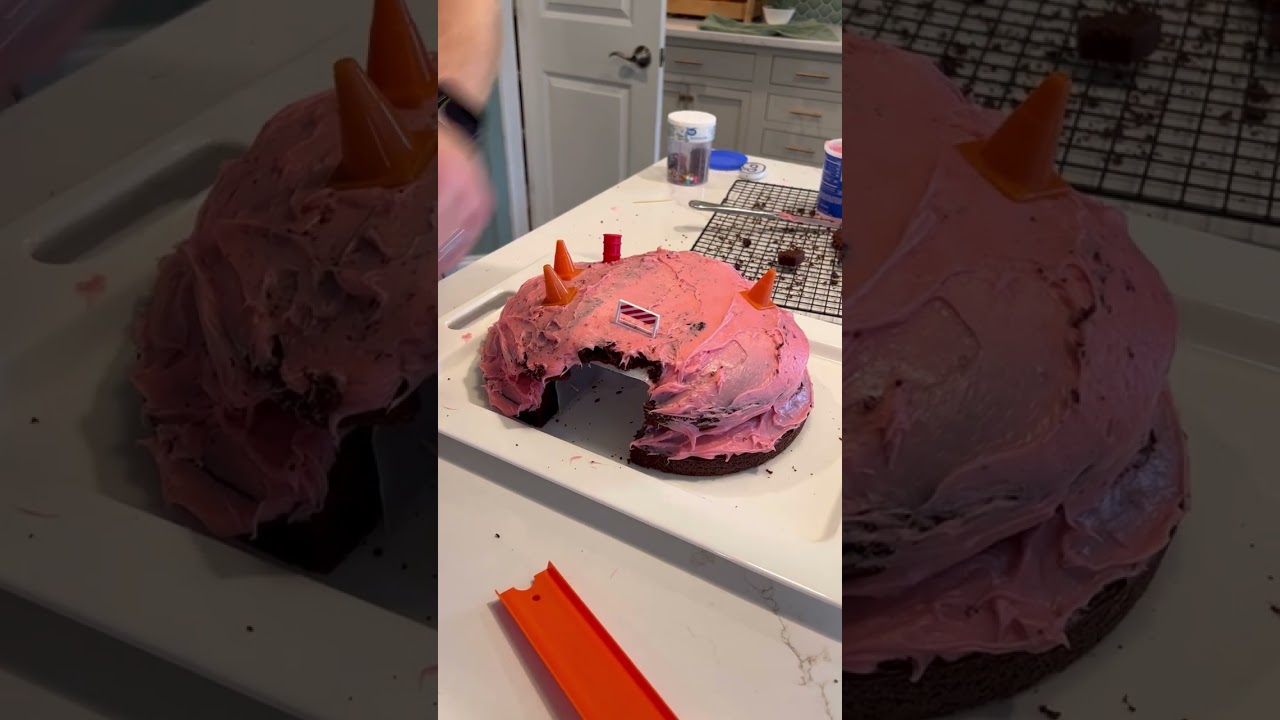 Super Easy hot wheels birthday cake