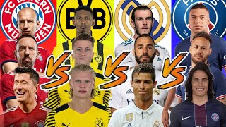 Bavariya 2015 VS Borussia Dortmund 2022 VS Real Madrid 2018 VS PSG 2019 😮🔥 ULTİMATE Comparison 💪