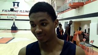 Malcolm Hill #ILLINIALLIN Post-Scrimmage Interview 10/26/14
