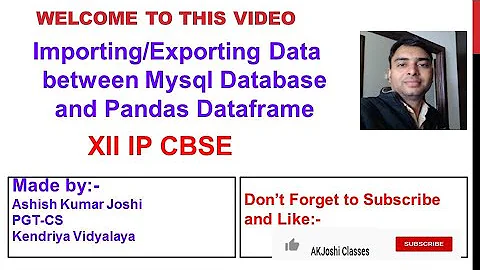 Pandas DataFrame to/from mysql table database-Importing/Exporting using read_sql,to_sql function