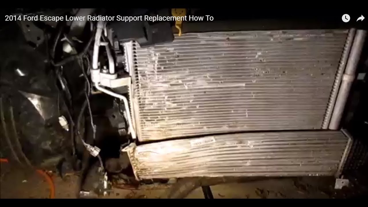 2014 Ford Escape Lower Radiator Support Replacement How To - YouTube