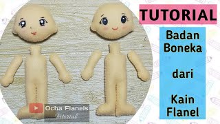 Cara Membuat Badan Boneka Flanel| How To Make Felt Doll