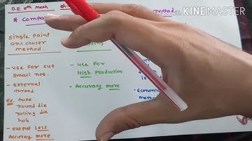 Thread production method || lecture 05 || ME3 ||