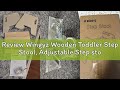 Review Wingyz Wooden Toddler Step Stool, Adjustable Step stools for Kids with Handles,Durable 3-Leve
