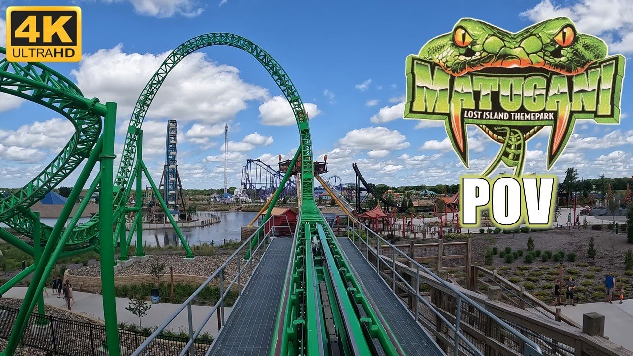 Matugani Matugani POV (Front, 4K 60FPS, 2024), Lost Island Themepark Intamin ...