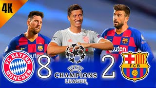 Bayern Munich 8  2 Barcelona ¦ UCL 2020 | [ تعليق حفيظ الدراجي  ] ▪ 4K/50 FPS ULTRA HD