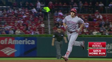 CIN@STL: Duvall goes back-to-back with Votto in 1st