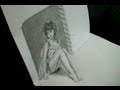 COMO DIBUJAR UNA MUJER EN 3D / COMO HACER UNA ILUSIÓN ÓPTICA