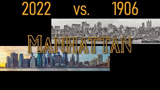 1906-1912 vs 2020 New York, Union Square & Manhattan Skyline