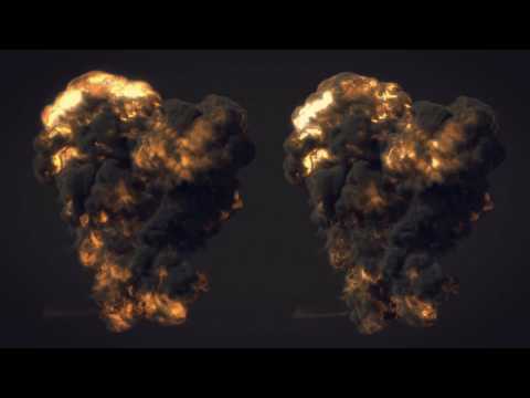 Particle tests (12) FumeFX Explosions Particle Meshing HD!