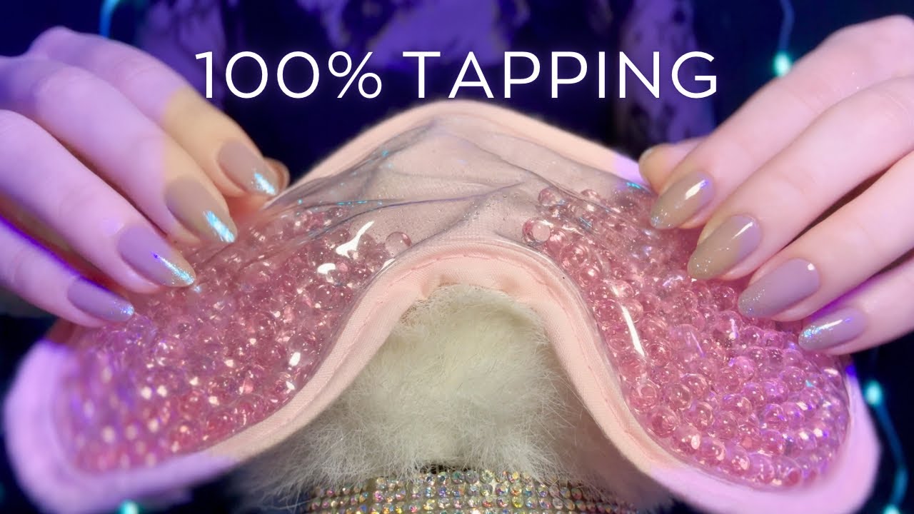 ASMR Only Tapping🌟Gel Eyemask🩵(No talking,No mouth sounds)