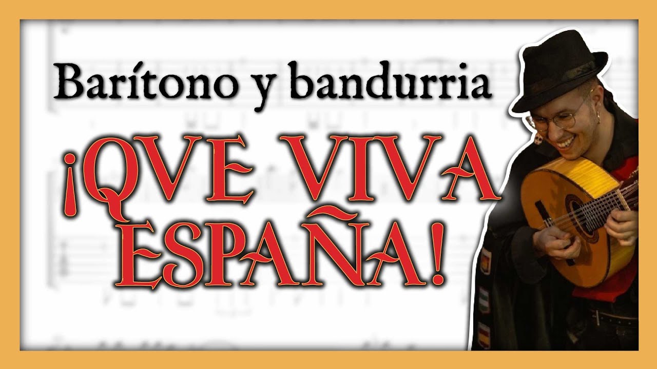 Cómo tocar QUE VIVA ESPAÑA | Barítono y bandurria | partitura cifrada