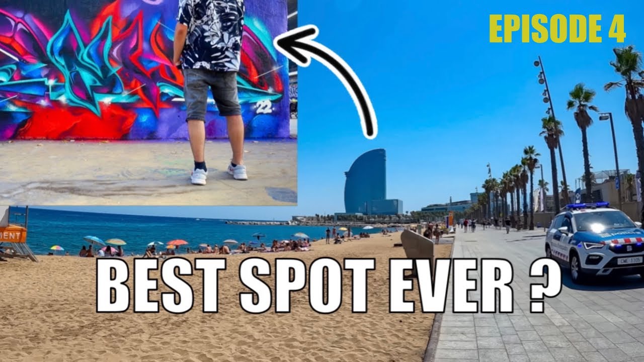 Painting most Famous spot in Barcelona 🇪🇸- SNUZ | Travel + Paint Ep. 4