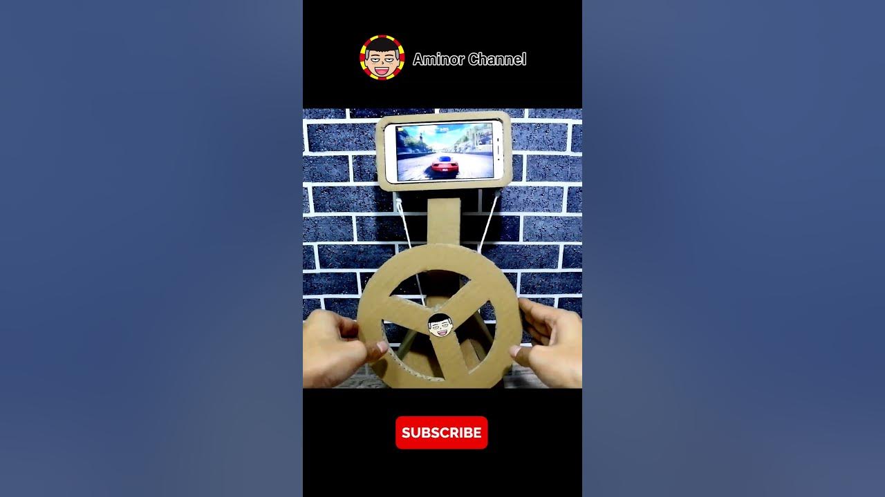 DIY Gaming Steering Wheel Cardboard YouTube