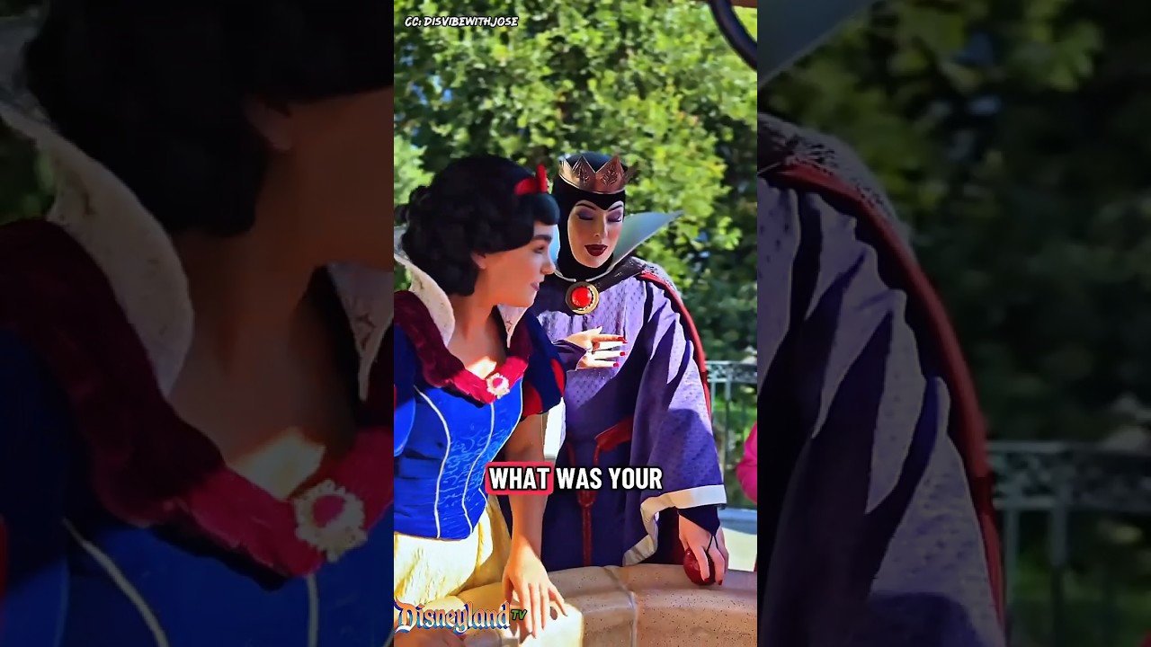 Злая Королева просит Белоснежку загадать желание 