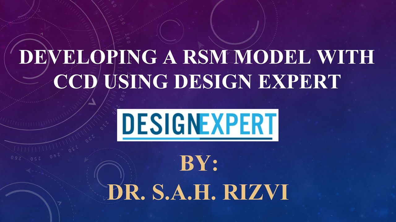 Developing a RSM (Response Surface Model) with CCD (Central Composite ...