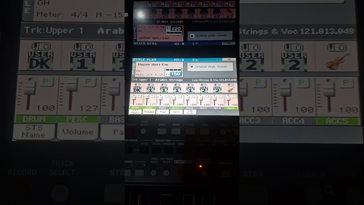 style keyboard korg pa 600, hujan duri