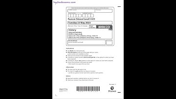 Pearson EDEXCEL As History Paper 2 2023 8hi0 2d Depth Study Option 2d1 The UnificATIon Of Italy