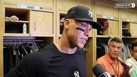 Yankees' Aaron Judge upset after catch broke Dodger Stadium bullpen gate