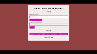 FIRST COME, FIRST SERVED CPU SCHEDULING ALGORITHM SITE