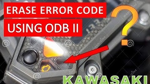 Clear Fault Code using OBD2 on Kawasaki Z650 Ninja 650 Z400 Ninja400