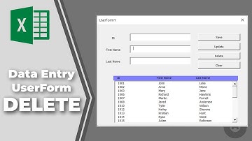 VBA Excel Data Entry Form - EP4 Delete Data
