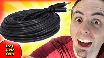 LONG CHEAP AUDIO CORD | 50 Foot 3.5mm Male to Male Stereo Audio Cable Unboxing