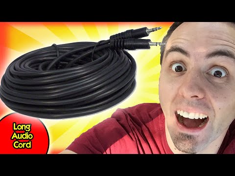 LONG CHEAP AUDIO CORD | 50 Foot 3.5mm Male to Male Stereo Audio Cable Unboxing