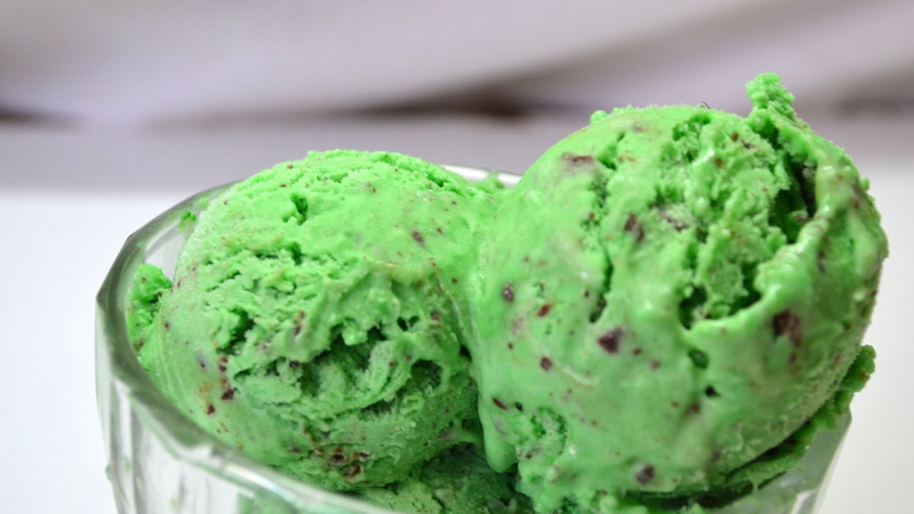 Como hacer helado de menta granizada - YouTube