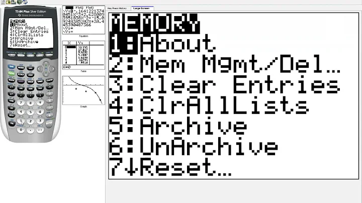 TI84 Calculator-Memory Menu