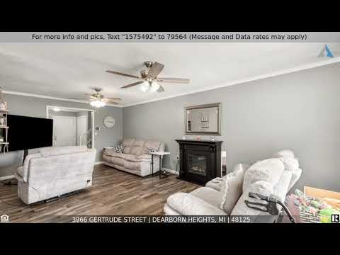 3966 Gertrude Street, Dearborn Heights, MI home video tour
