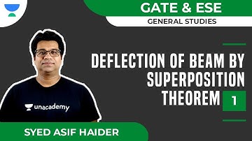 Deflection of Beam by Superposition Theorem - 1 | GATE & ESE | General Studies | Syed Asif Haider