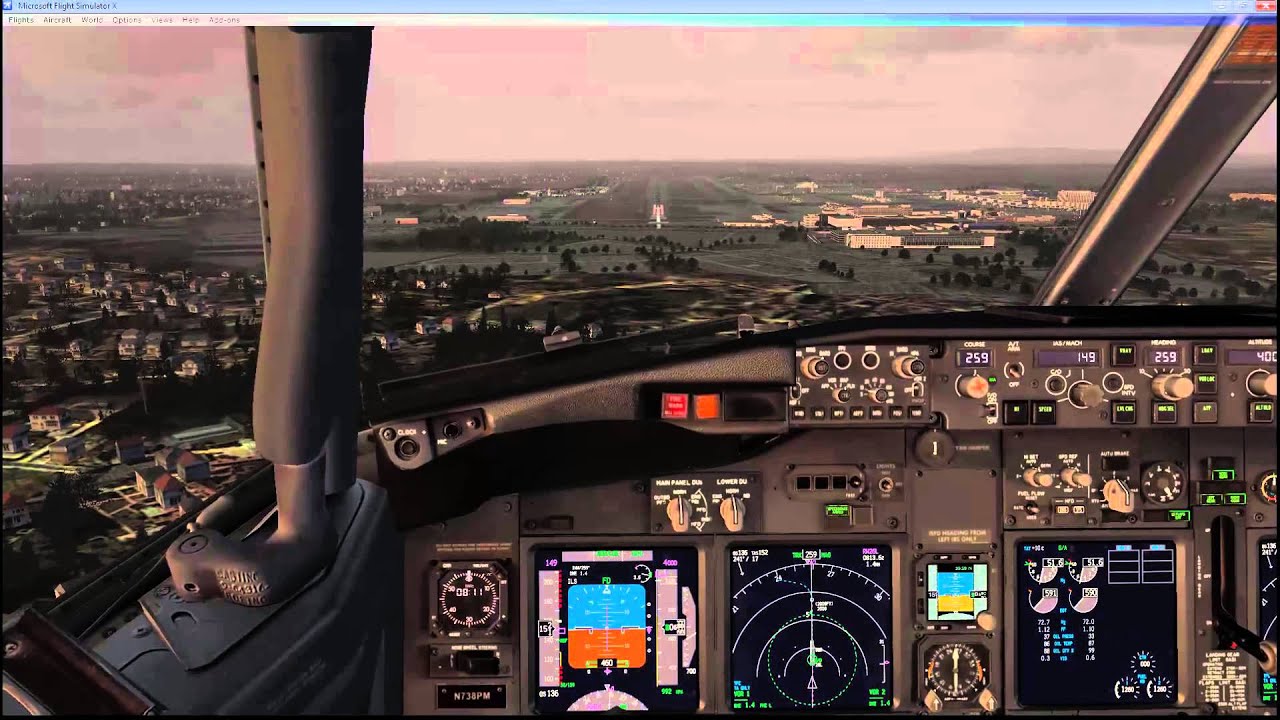 PMDG 737 NGX | Landing at London Gatwick (EGKK) | FSX - YouTube